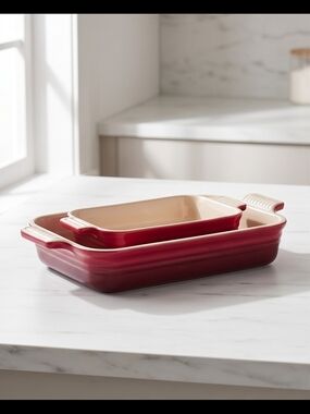 Le Creuset red ceramic baking dish set - 2-Piece